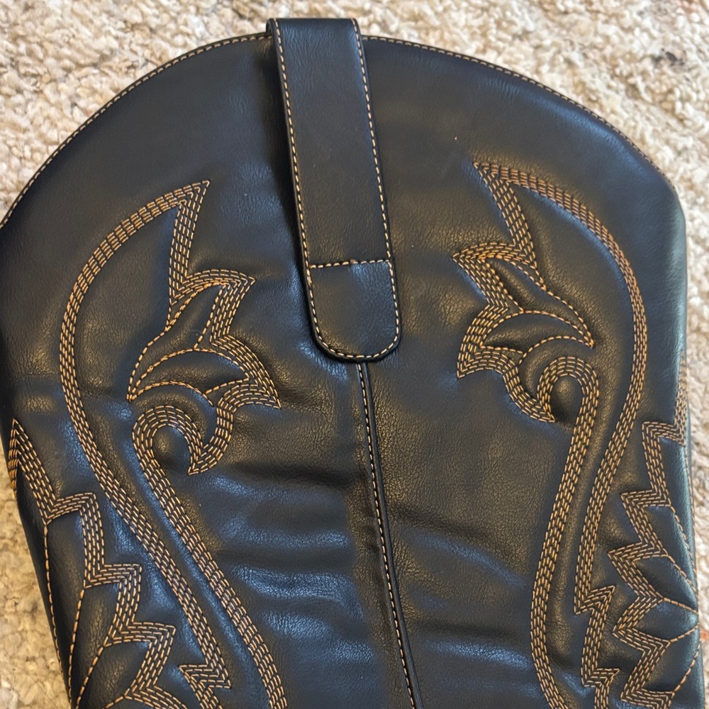Black Embroidered Women's Boots - image 5